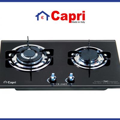 BẾP GAS ÂM KÍNH 2 LÒ CAPRI CR-206KT