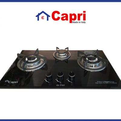 BẾP GAS ÂM KÍNH 3 LÒ CAPRI CR-37KT