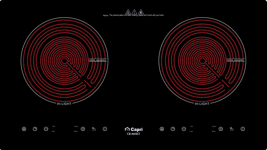 BẾP HỒNG NGOẠI ĐÔI CAPRI CR-805KT