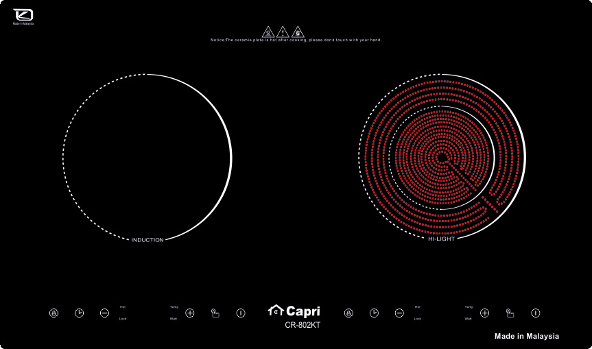 Bếp từ - hồng ngoại CR802KT